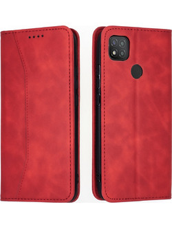 Bodycell Book Case PU Leather Θήκη Red (Xiaomi Redmi 9C / Redmi 9C NFC)