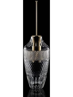 Glass Design Opera XL Ιταλικό Πιγκάλ Μπάνιου Διάφανο Κρύσταλλο O23x43 cm Χρυσό
