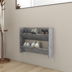 vidaXL Παπουτσοθήκη Ξύλινη Τοίχου M80xΠ18xΥ60cm 806749