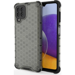 Honeycomb Case armor cover with TPU Bumper for Samsung Galaxy A22 4G black