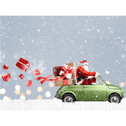Contento Matteo Placemat Σουπλά Βινυλίου 40x30 - Santa Claus Driving