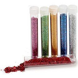 Σετ Glitter χρυσόσκονη σε 6 μεταλλικά χρώματα, glitter tubes - Aria Trade