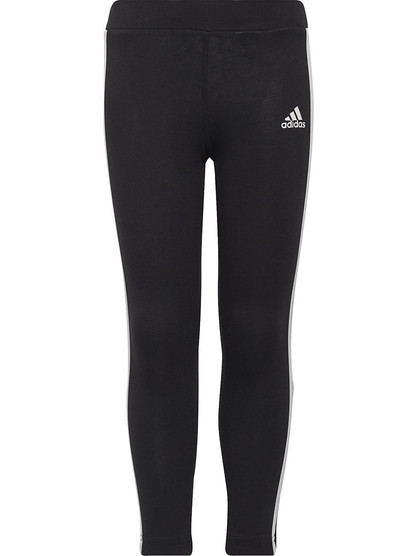 adidas Essentials 3 Stripes Girls' Tights Black / White