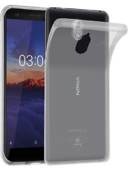 Crong Slim Διάφανη Θήκη Σιλικόνης Nokia 3.1 - 0.8mm - Clear (CRG-CRSLIM-N31-TRS)