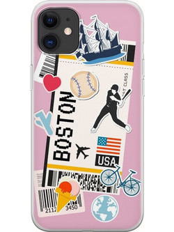Θήκη Ticket To Boston iPhone 11 Flexible TPU (Διάφανη Σιλικόνη)