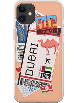 Θήκη Ticket To Dubai iPhone 11 Flexible TPU (Διάφανη Σιλικόνη)