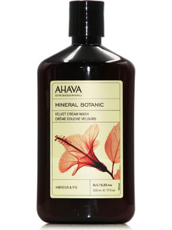 Ahava Mineral Botanic Hibiscus & Fig Cream Wash Αφρόλουτρο Gel για Ξηρό Δέρμα 500ml