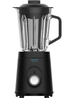 Cecotec Power Black Titanium CEC-04155 Μπλέντερ για Smoothie με Γυάλινη Κανάτα 1.5lt 1000W