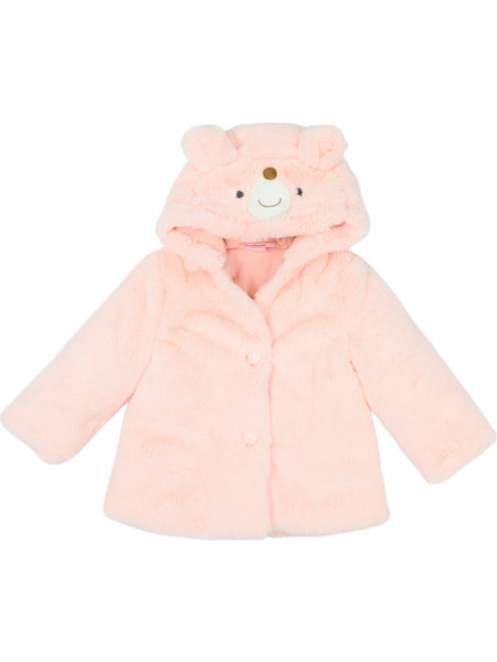 Παλτό γουνάκι Bear ροζ (Ροζ )
