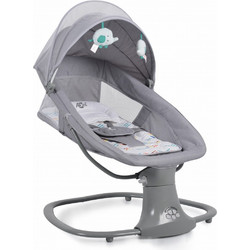 Cangaroo Axel 3 in 1 Relax Μωρού Κούνια με Μουσική έως 9kg Γκρι Βεραμάν