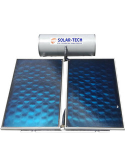 Solar-Tech Ηλιακός Θερμοσίφωνας 250lt 4m² Glass Τριπλής Ενέργειας