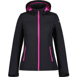 Icepeak Brenham Αθλητικό Γυναικείο Μπουφάν Χειμωνιάτικο Softshell Κοντό Μαύρο 54970682I-999