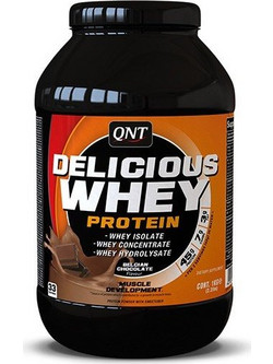 QNT Delicious Whey Belgian Chocolate Πρωτεΐνη Ορού Γάλακτος Γράμμωσης 2.2kg