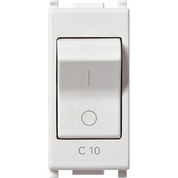 Διακόπτης Mt 1P+N C10 Cb 120-230V Λευκός Plana