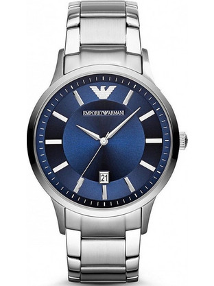 Emporio Armani Renato Ανδρικό Ρολόι με Ασημί Μεταλλικό Μπρασελέ AR2477