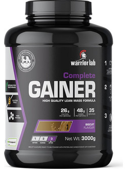 Warriorlab Complete Gainer Biscuit Πρωτεΐνη Ορού Γάλακτος Όγκου Χωρίς Γλουτένη 3kg