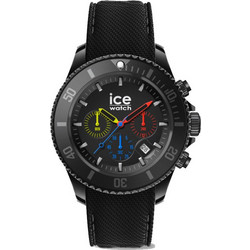 Ice Watch Ανδρικό Ρολόι Χρονογράφος με Μαύρο Καουτσούκ Λουράκι IC019842