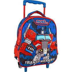 Must Transformers Optimus Prime Σχολική Τσάντα Τρόλεϊ Νηπιαγωγείου Μπλε 483221