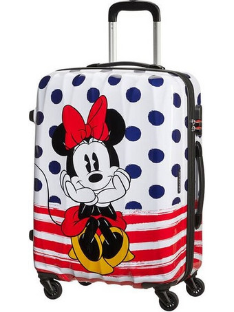American Tourister Disney Legends Minnie Παιδική Βαλίτσα Μεσαία 65x47x27cm με 4 Ρόδες Λευκή