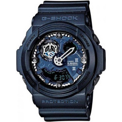 Casio G-Shock Ανδρικό Ρολόι Χρονογράφος με Μπλε Καουτσούκ Λουράκι GA-300A-2AER