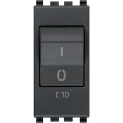 Διακόπτης ΜΤ 1P+N C10 CB 120-230V Γκρί Eikon