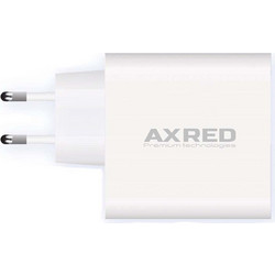 AXRed AXRAX Φορτιστής Χωρίς Καλώδιο με 2 Θύρες USB-A & Θύρα USB-C 65W Power Delivery White