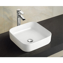 Inter Ceramic Επικαθήμενος Νιπτήρας Μπάνιου Πορσελάνης 38.5x38.5x14cm Λευκός 869