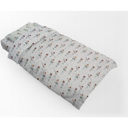 Lino Home Κουρτίνα Floral με Τρέσα 135x270 Cesira 601 Mint 8000000670