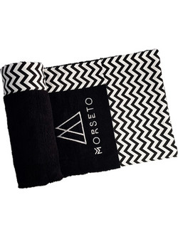 Morseto Luxury Zebra Πετσέτα Θαλάσσης Μαύρη 80x145cm