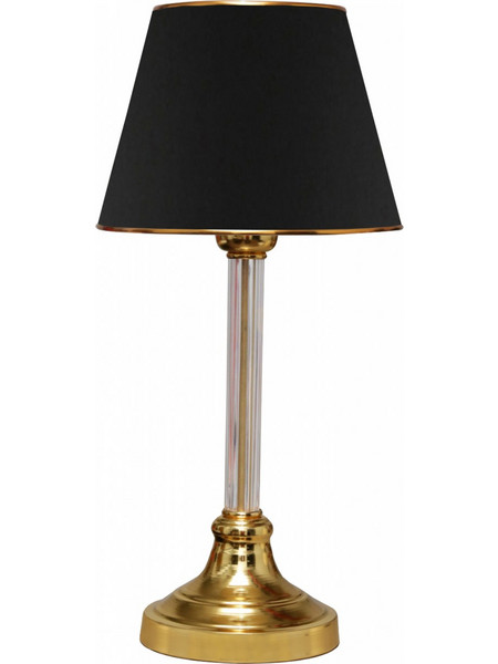 HomeMarkt HM7591.03 Πορτατίφ Ε27 Μαύρο Χρυσό Φ22xΥ45cm