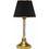 HomeMarkt HM7591.03 Πορτατίφ Ε27 Μαύρο Χρυσό Φ22xΥ45cm