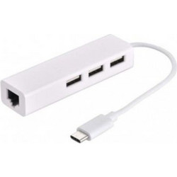 Devia 102010254542 USB Hub 3.0 USB-C με 4 Θύρες USB-A / Ethernet