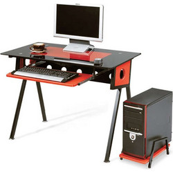 Zita Plus Gaming Γραφείο Γυάλινο 100x50x74cm 120057