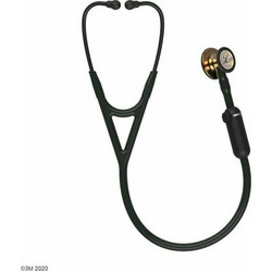 3M Littmann(R) CORE Digital Stethoscope 8863 High Polish Copper Chestpiece, Black Tube, Stem & Headset