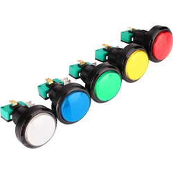 46mm Round Push Button with LED Green