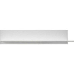 Ράφι Διακοσμητικό με Πλάτη 120x20x25cm Ξύλινο Λευκό Γυαλιστερό 5.8kg