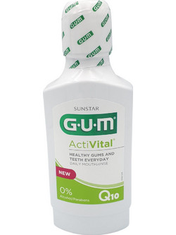 Gum ActiVital Q10 Daily Στοματικό Διάλυμα για Προστασία Ούλων 300ml