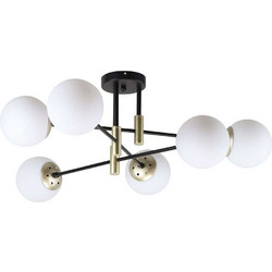 Home Lighting KQ S0982-6 Κρεμαστό Φωτιστικό Οροφής Πολύφωτο Μαύρο 77-8180