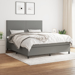 vidaXL Κρεβάτι Boxspring Υφασμάτινο με Στρώμα 3141634