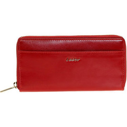 Πορτοφόλι δερμάτινο γυναικείο κόκκινο LaVor 6012