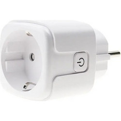 Telemax Μονή Εξωτερική Πρίζα Ρεύματος Wi-Fi με Διακόπτη Λευκή