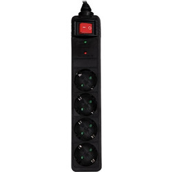 Πολύπριζο Ασφαλείας Sonora 4x Schuko SPSB401 Black 1.5m (230-0035)
