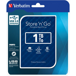 Verbatim Store 'n' Go Portable 1TB Εξωτερικός Σκληρός Δίσκος HDD 2.5" USB 3.0 Blue