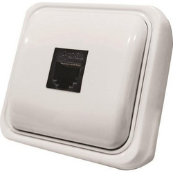 ΠΡΙΖΑ ΜΙΝΙ DATA ΜΟΝΗ RJ45 8P8C ΛΕΥΚΗ IP20 - EUROLAMP (147-16245) 19055