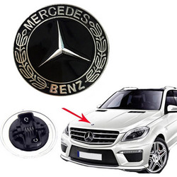 Σήμα Τάπα Καπό Για Mercedes-Benz 57mm Μαύρο