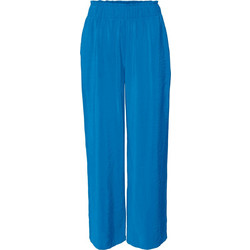 Vero Moda Ψηλόμεσο Υφασμάτινο Γυναικείο Παντελόνι Relaxed Εφαρμογή με Λάστιχο Μπλε 10290473