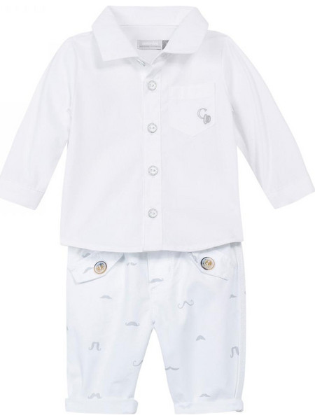 Catimini Σετ με Παντελόνι Ensemble Long Dandy CF36002-01 Λευκό Αγόρι
