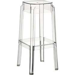 FOX 75εκ. Σκαμπό Bar Clear Transparent