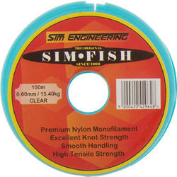 Πετονιά διάφανη Sim Fish 100 μ. 0,6mm