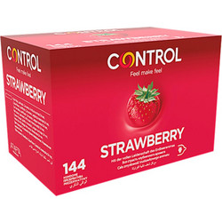 Control Feel Make Feel Strawberry Προφυλακτικά με Γεύσεις & Λιπαντικό 144τμχ